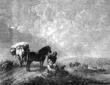 "Going to the Ferry" - painted by Wouvermans, 1856. Creator: Unknown