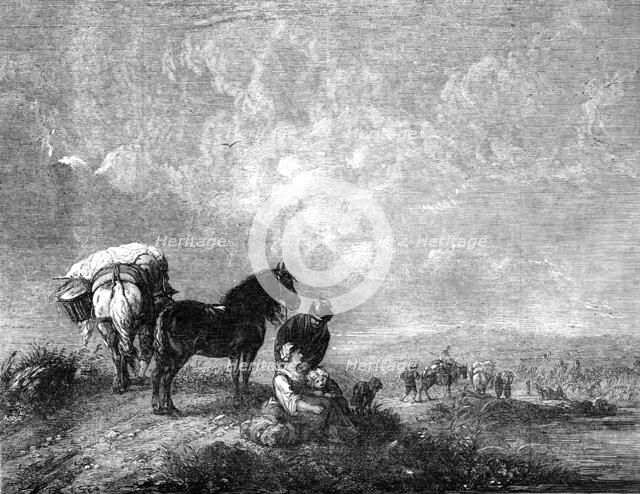 "Going to the Ferry" - painted by Wouvermans, 1856.  Creator: Unknown.