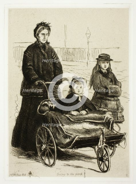 Going to the Park, 1872. Creator: John Everett Millais.