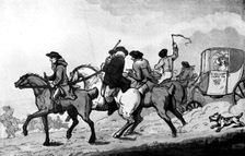 Going to the races late 18th century.Artist: Thomas Rowlandson