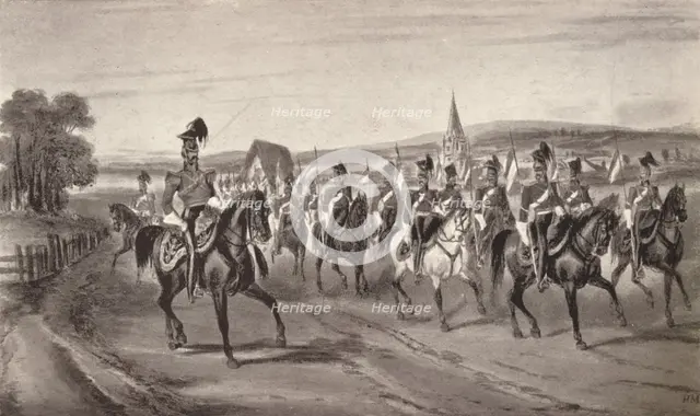 'Going to the Review (16th Lancers)', 1850 (1909). Creator: John Harris the Younger.