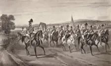 Going to the Review (16th Lancers) 1850 (1909). Creator: John Harris the Younger