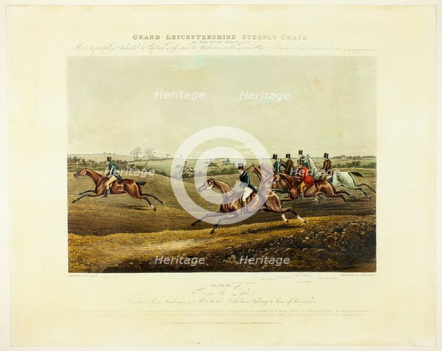Going the Pace, from The Grand Steeplechase over Leicestershire, published 1830. Creator: Charles Bentley.
