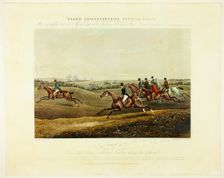 Going the Pace, from The Grand Steeplechase over Leicestershire, published 1830. Creator: Charles Bentley