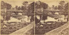 Golbourn Punt at Seymour, Australia, 1860s. Creator: Unknown