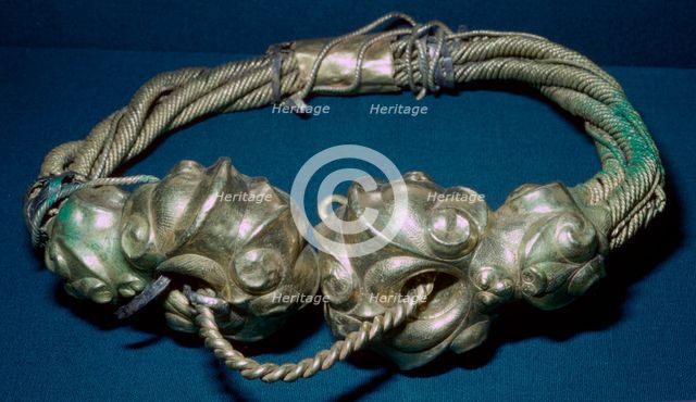 Gold torc from the Snettisham hoard L, Iron Age, c75 BC. Artist: Unknown