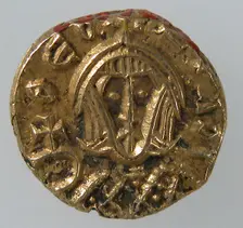 Gold Tremissis of Theophilos, Byzantine, 831-842. Creator: Unknown