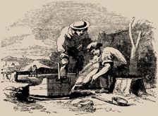 Gold Washing in Australia, 1853. Creator: Anonymous