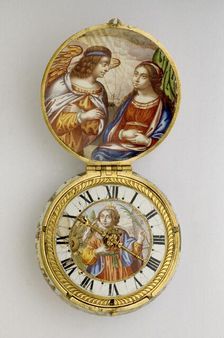 Gold and enamel cased verge watch, c1650. Artist: Auguste Bretonneau