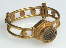 Gold and Niello Bracelet, Byzantine, 5th-6th century. Creator: Unknown