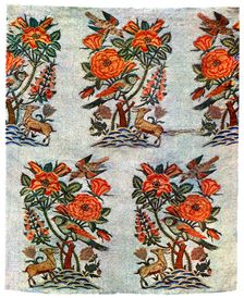 Gold and silver brocade from Isfahan, Iran, early 17th century, (1931)
