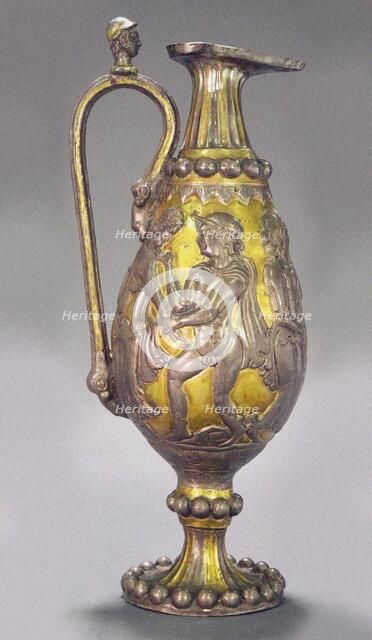 Gold and Silver Kettle, 569. Creator: Sassanian Art.