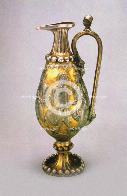 Gold and Silver Kettle, 569. Creator: Sassanian Art.