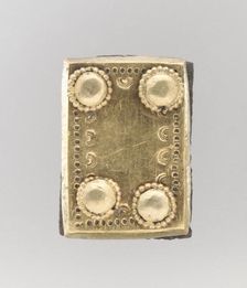Gold Back Plate, Langobardic, ca. 600. Creator: Unknown