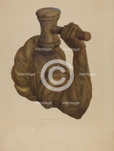 Gold Beater's Sign, c. 1938. Creator: Elmer G Anderson.