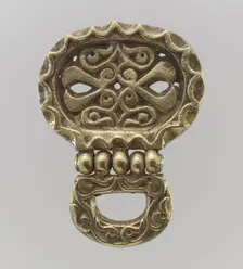 Gold Belt Mount with Loop, Avar, 700s. Creator: Unknown