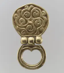 Gold Belt Mount with Loop, Avar, 700s. Creator: Unknown