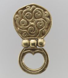 Gold Belt Mount with Loop, Avar, 700s. Creator: Unknown