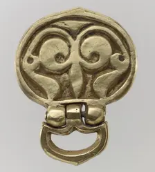 Gold Belt Mount with Loop, Avar, 700s. Creator: Unknown