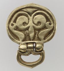 Gold Belt Mount with Loop, Avar, 700s. Creator: Unknown