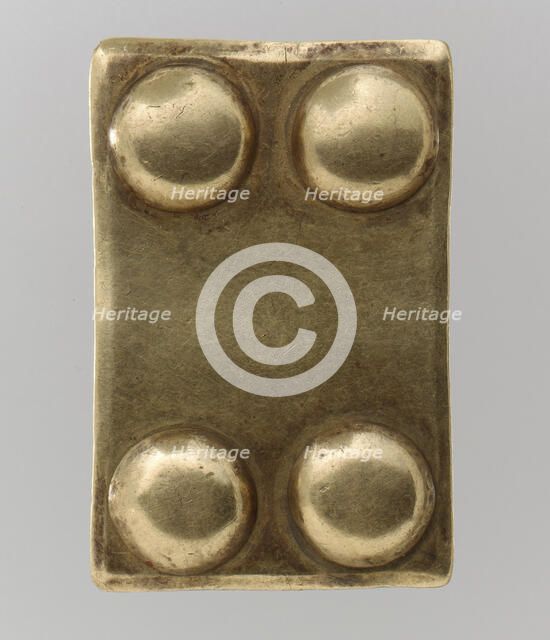 Gold Belt Mount with Rivets, Avar, 700s. Creator: Unknown.