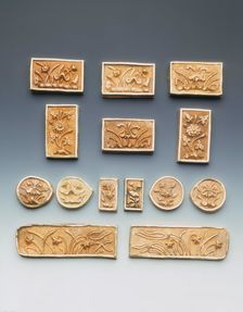 Gold belt plaques, Early Ming Dynasty, China, c1500. Creator: Unknown