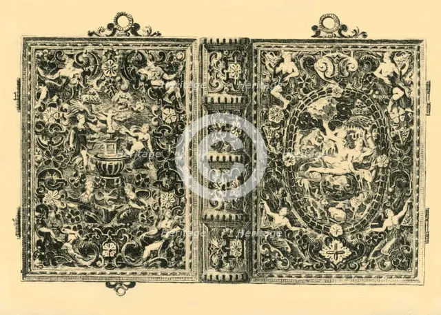 Gold book cover, 19th century, (1881).  Creator: John Watkins.