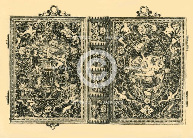 Gold book cover, 19th century, (1881).  Creator: John Watkins.