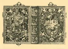 Gold book cover, 19th century, (1881). Creator: John Watkins