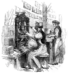 Gold-blocking press, 1886