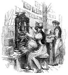 Gold-blocking press, 1886
