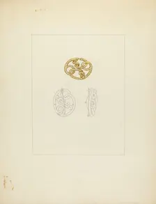 Gold Brooch, c. 1940. Creator: Isidore Steinberg