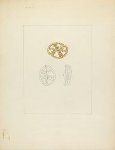 Gold Brooch, c. 1940. Creator: Isidore Steinberg
