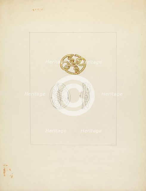 Gold Brooch, c. 1940. Creator: Isidore Steinberg.