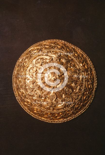 Gold brooch from Hornelund near Varde, c10th century. Artist: Unknown.