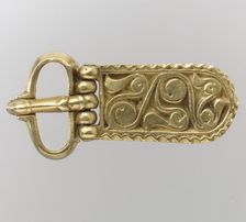 Gold Buckle, Avar, 700s. Creator: Unknown