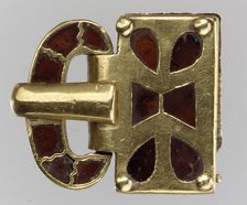 Gold Buckle with Garnets, Germanic, 400-500. Creator: Unknown