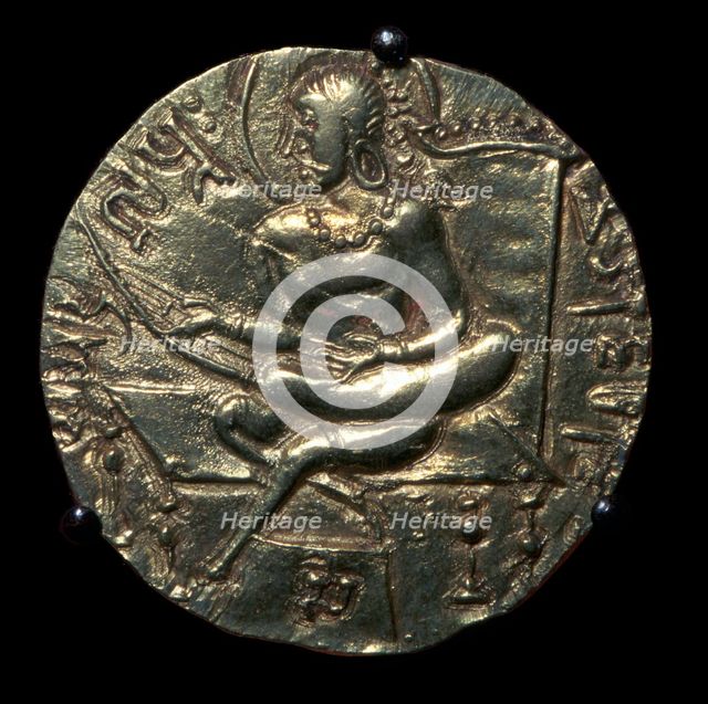 Gold coin of King Samudra Gupta, 4th century. Artist: Unknown