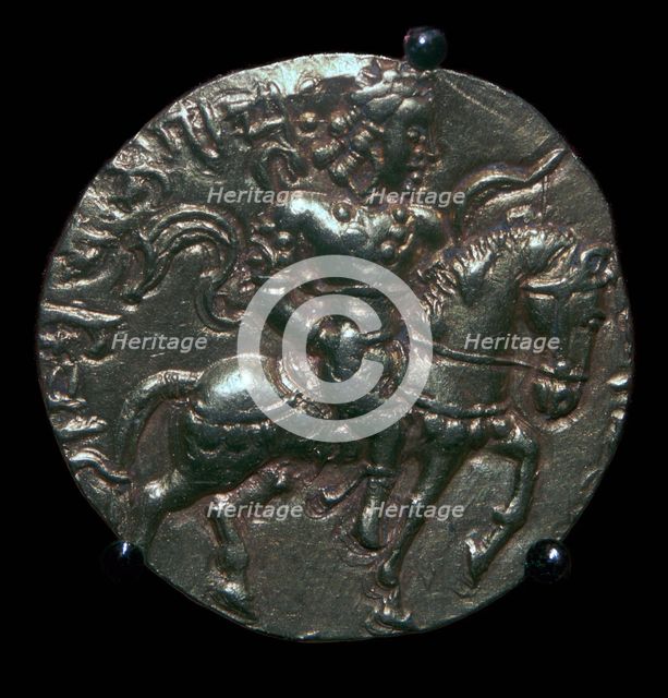 Gold coin of King Samudra Gupta, 4th century. Artist: Unknown