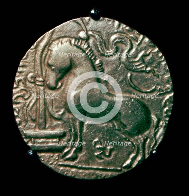 Gold coin of King Samudra Gupta, 4th century. Artist: Unknown