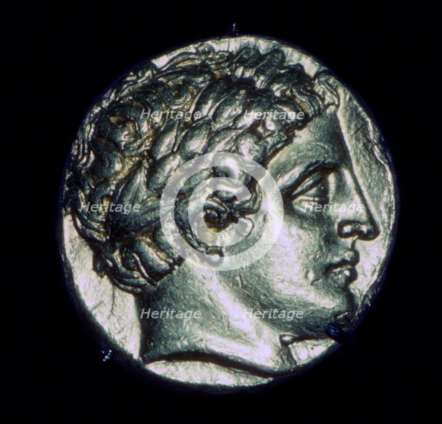 Gold coin of Phillip II of Macedonia, 4th century BC. Artist: Unknown