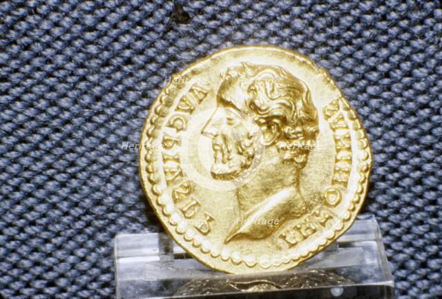 Gold Coin of Roman Emperor, Antonius Pius, 138-161. Artist: Unknown.