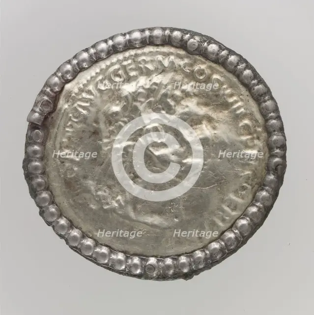 Gold Disk Brooch, Frankish, 6th-7th century. Creator: Unknown.