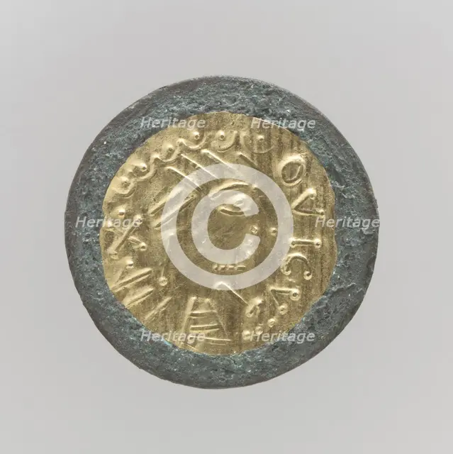 Gold Disk Brooch, Frankish, 7th century. Creator: Unknown.
