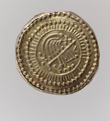 Gold Disk Brooch, Frankish, 7th century. Creator: Unknown