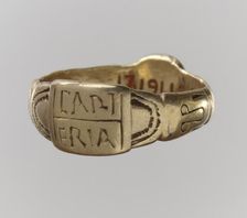 Gold Finger Ring with Inscription, Frankish, late 6th-early 7th century. Creator: Unknown