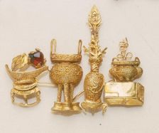 Gold filigree headdress fitting, Late Ming dynasty, China, c1600