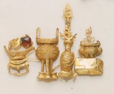 Gold filigree headdress fitting, Late Ming dynasty, China, c1600. Creator: Unknown