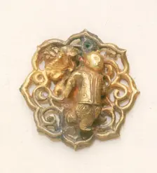 Gold filigree headdress fitting, Ming Dynasty, China, c1368-c1644. Creator: Unknown