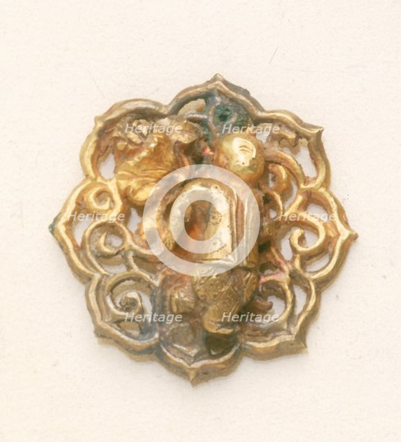 Gold filigree headdress fitting, Ming Dynasty, China, c1368-c1644. Creator: Unknown.